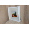 Custom high quality 11*14 linen display case White wood 3D photo frame customized size wall art shadow box frame